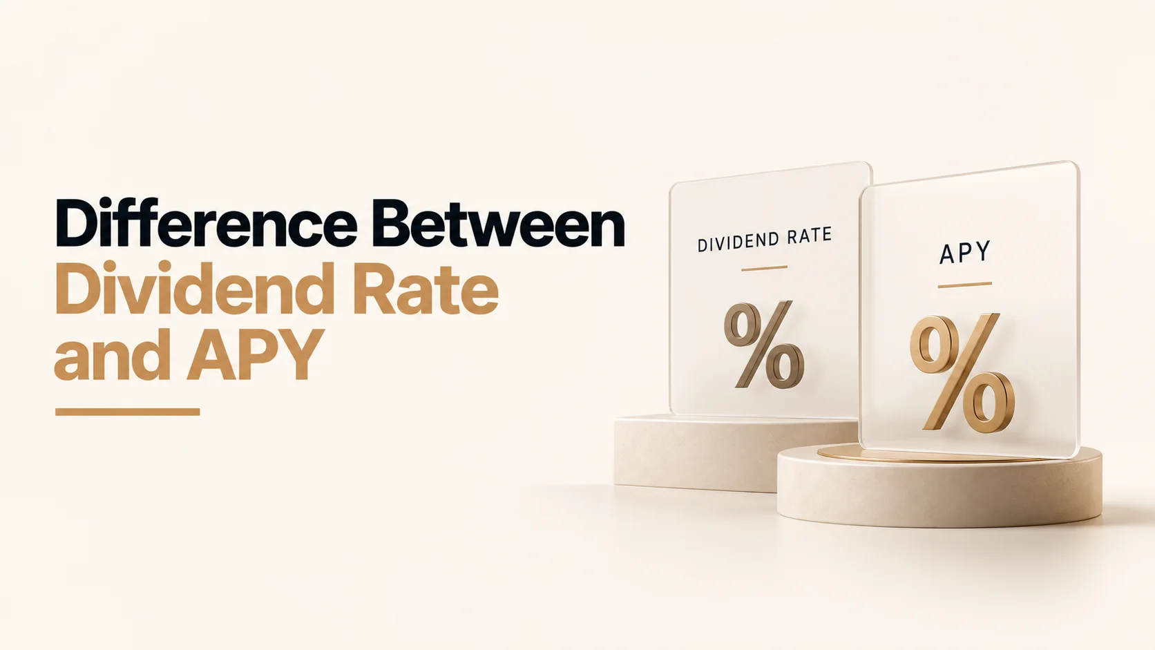 Difference Between Dividend Rate and Annual Percentage Yield