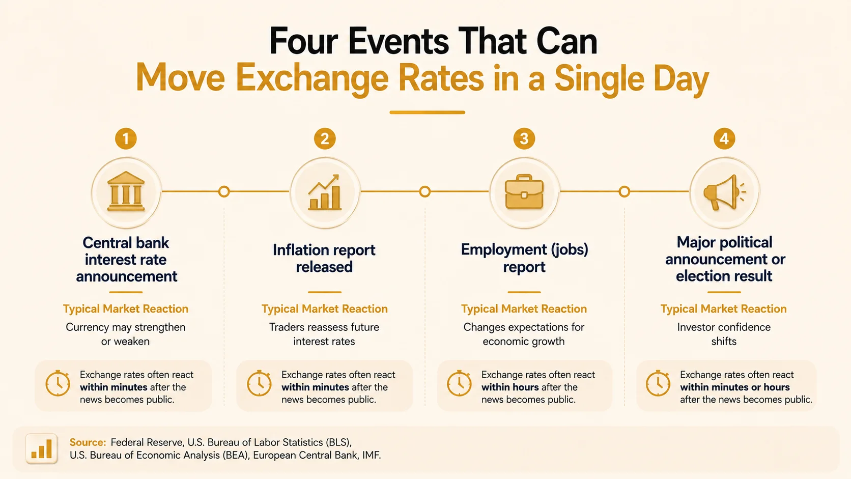 Infographic: four events that can move exchange rates in a single day